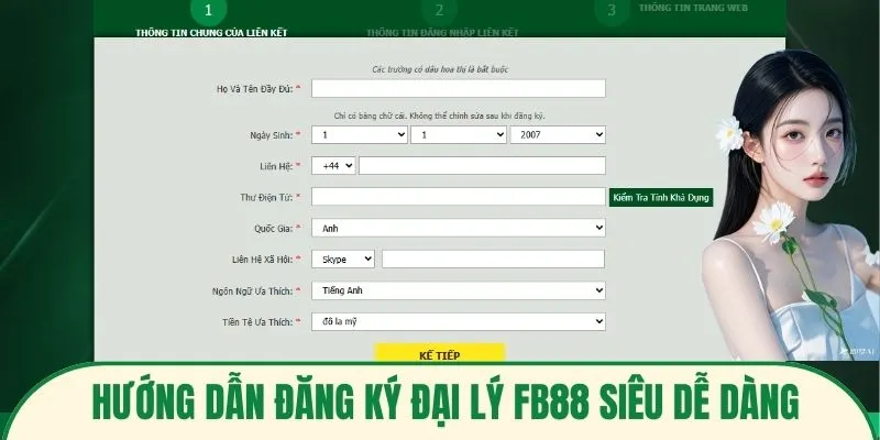 Hướng dẫn đăng ký Đại lý FB88 siêu dễ dàng